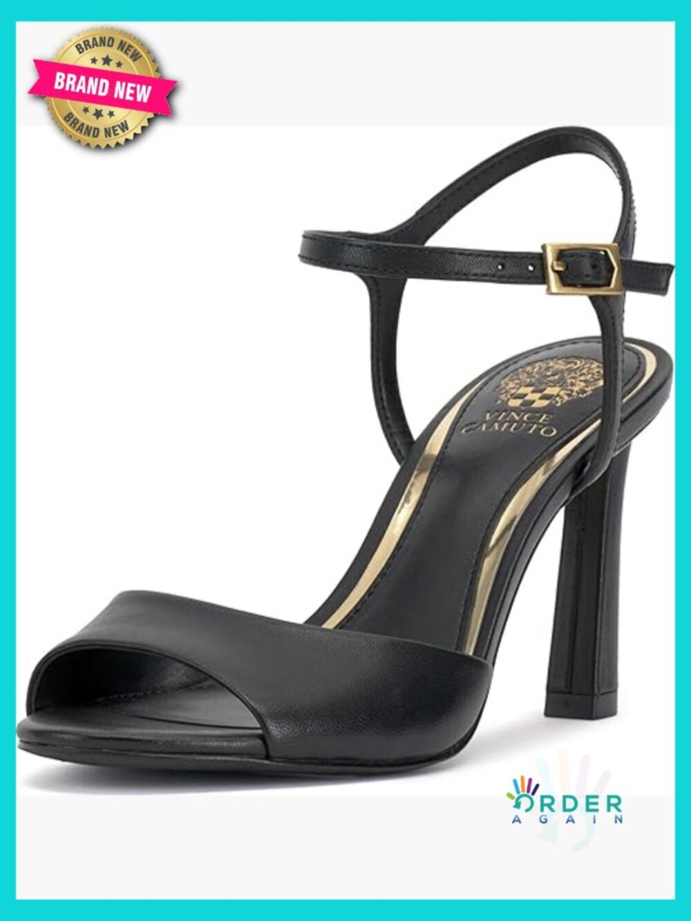 Ankle Strap High Heel Sandal Block Heel Open Toe Formal Slide Buckle Leather